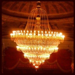 Fancy chandelier.