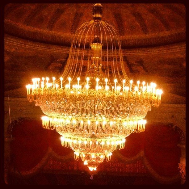 Fancy chandelier.